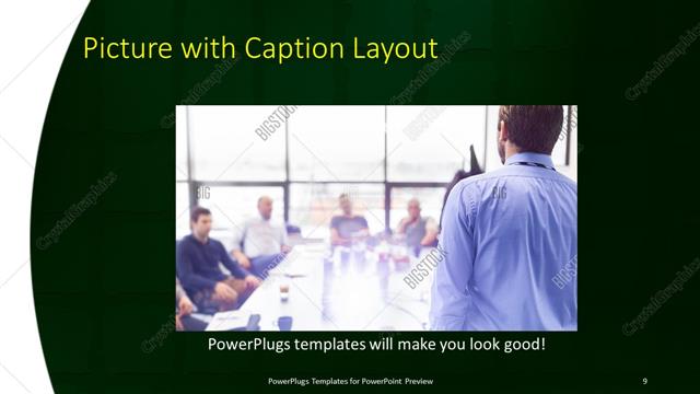 Picture with Caption presentation slide layout