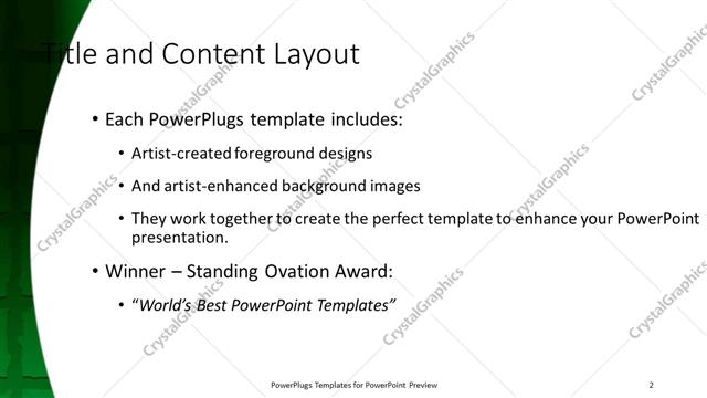 Title and Content presentation slide layout