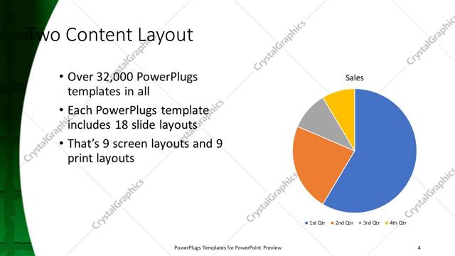 Two Content presentation slide layout