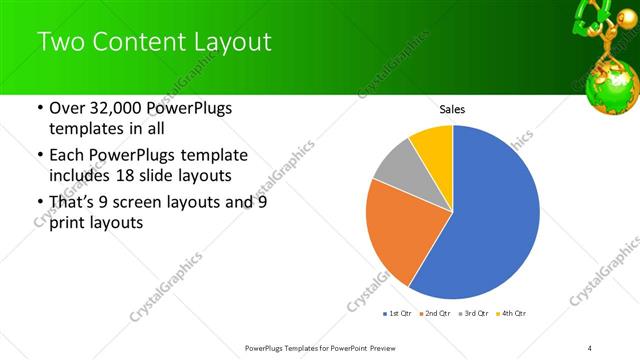Two Content presentation slide layout