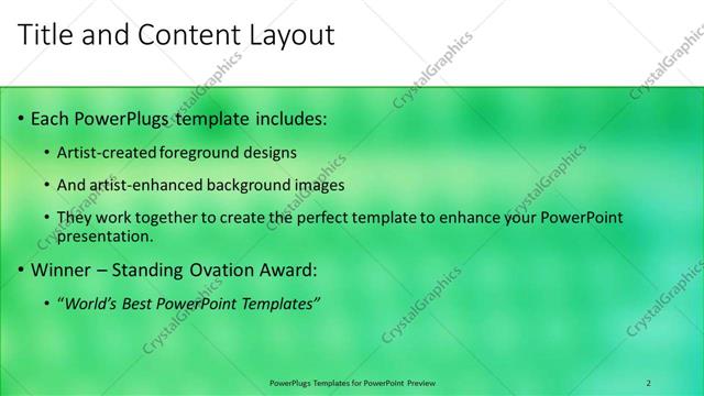 Title and Content presentation slide layout