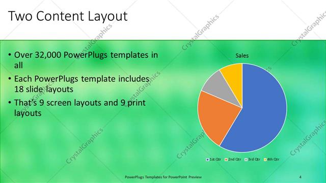 Two Content presentation slide layout