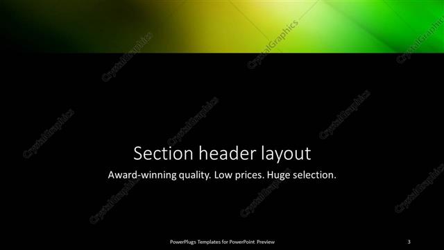 Section Header presentation slide layout