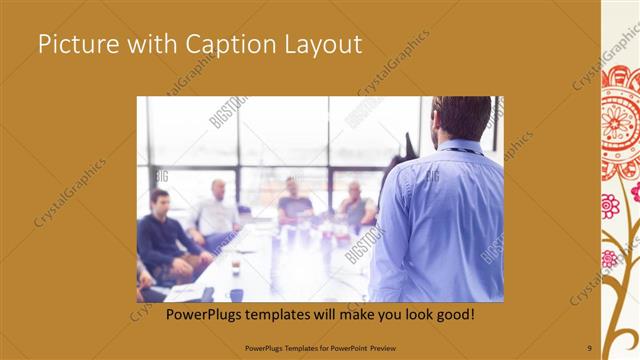 Picture with Caption presentation slide layout