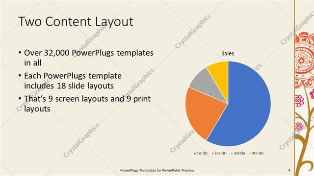 Two Content presentation slide layout