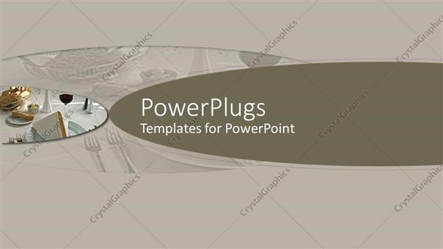  Presentation with hospitality - Grey background with a hint of dinner table settings