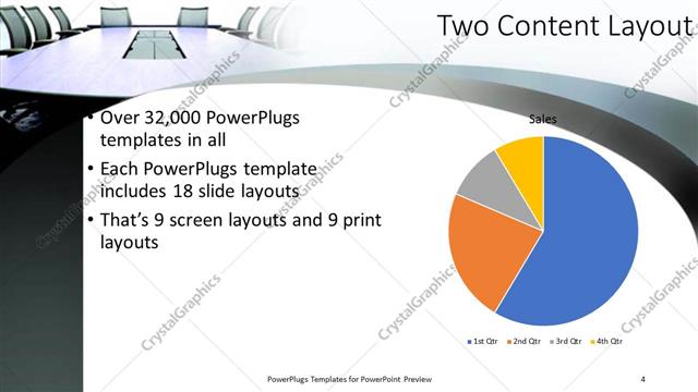 Two Content presentation slide layout