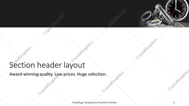 Section Header presentation slide layout