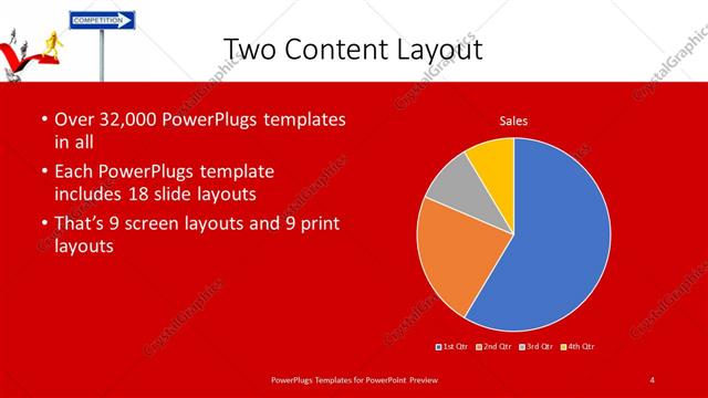 Two Content presentation slide layout