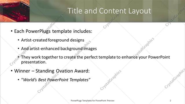 Title and Content presentation slide layout