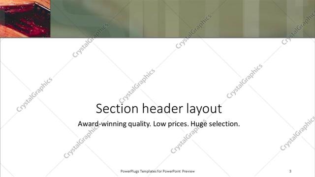Section Header presentation slide layout