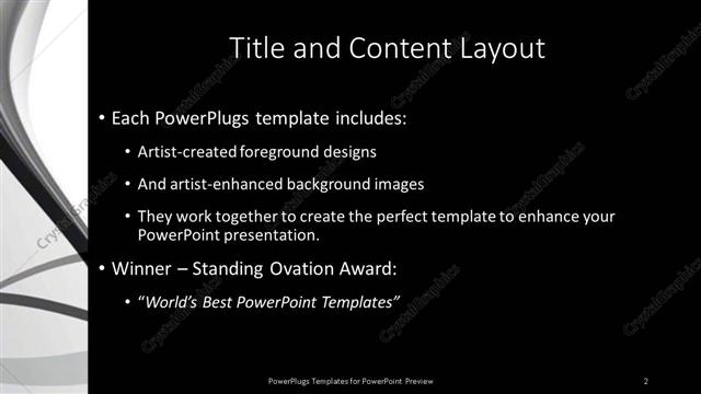 Title and Content presentation slide layout