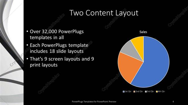 Two Content presentation slide layout