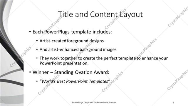 Title and Content presentation slide layout