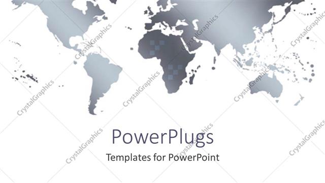  Presentation with grey - Grey world map with small squares on white background