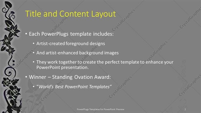 Title and Content presentation slide layout