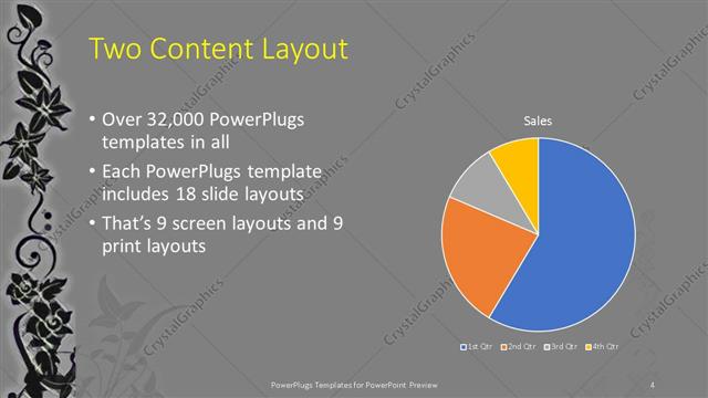 Two Content presentation slide layout