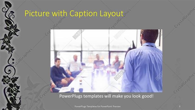 Picture with Caption presentation slide layout