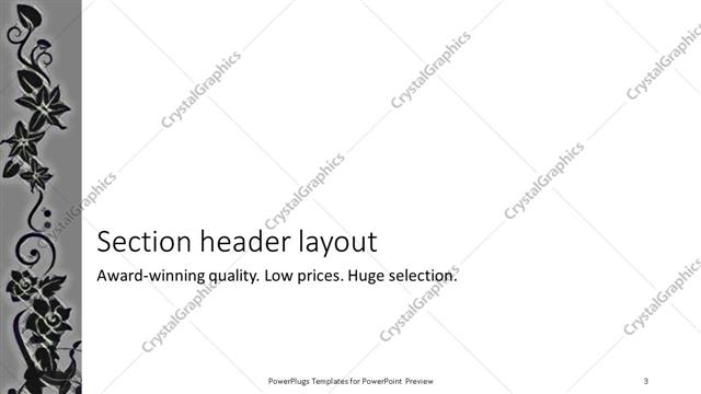 Section Header presentation slide layout
