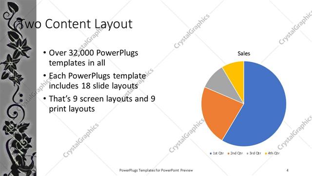 Two Content presentation slide layout