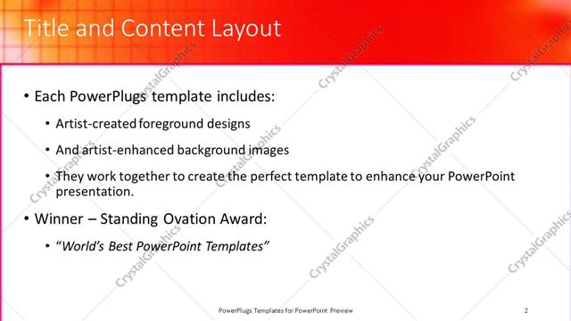 Title and Content presentation slide layout