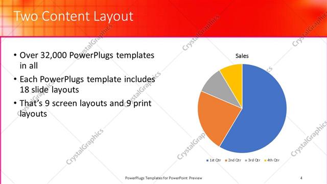 Two Content presentation slide layout
