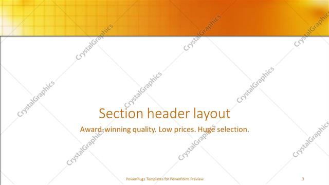 Section Header presentation slide layout