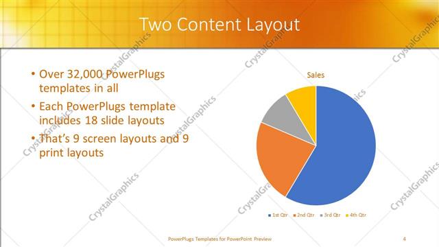 Two Content presentation slide layout