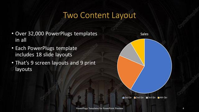Two Content presentation slide layout
