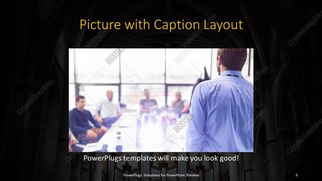 Picture with Caption presentation slide layout