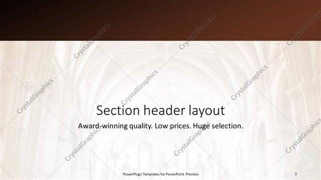 Section Header presentation slide layout