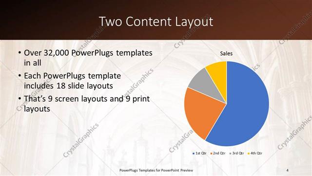 Two Content presentation slide layout