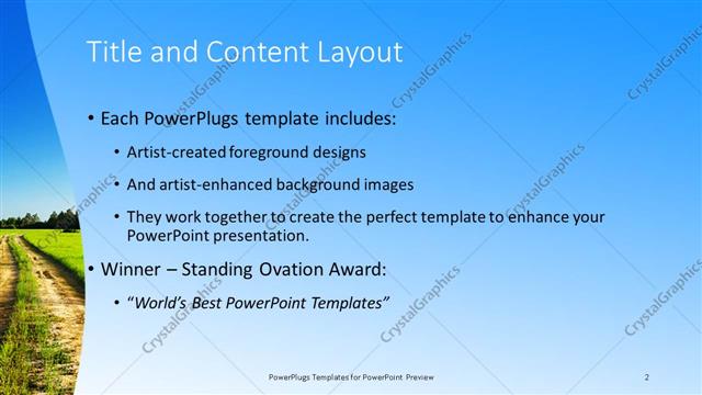 Title and Content presentation slide layout