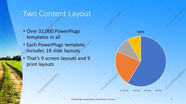 Two Content presentation slide layout