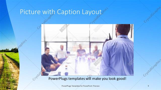Picture with Caption presentation slide layout