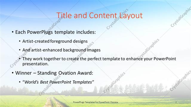 Title and Content presentation slide layout