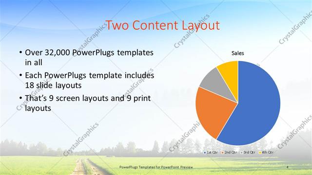 Two Content presentation slide layout