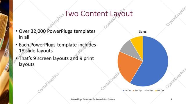 Two Content presentation slide layout