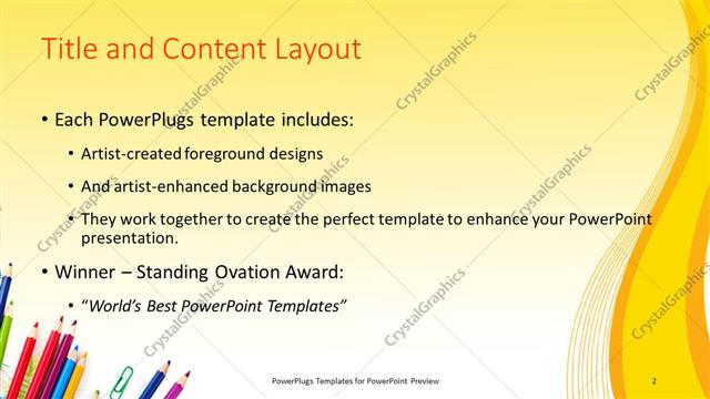 Title and Content presentation slide layout
