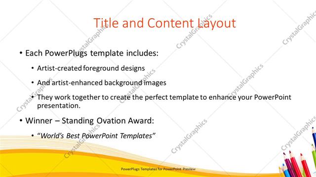 Title and Content presentation slide layout