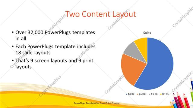 Two Content presentation slide layout