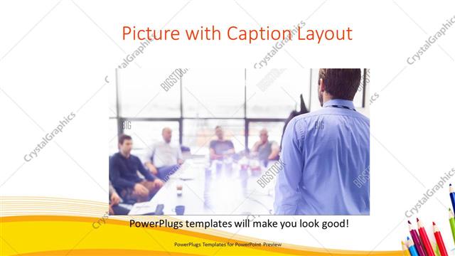 Picture with Caption presentation slide layout