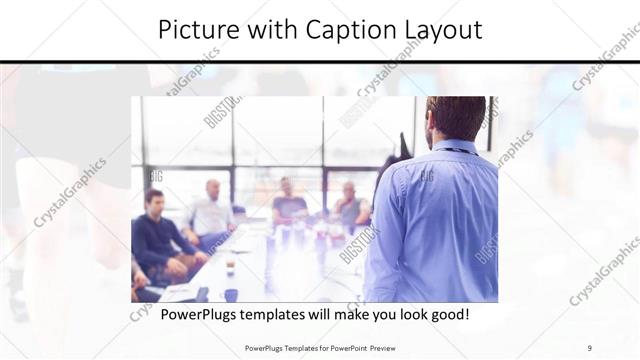 Picture with Caption presentation slide layout