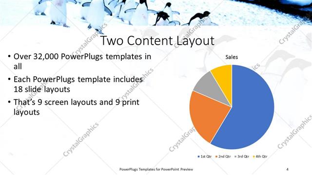 Two Content presentation slide layout