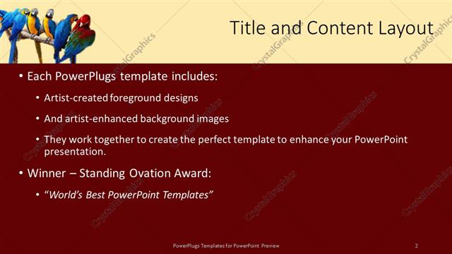 Title and Content presentation slide layout