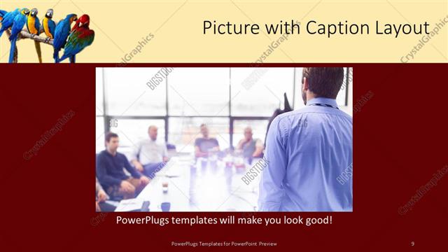 Picture with Caption presentation slide layout