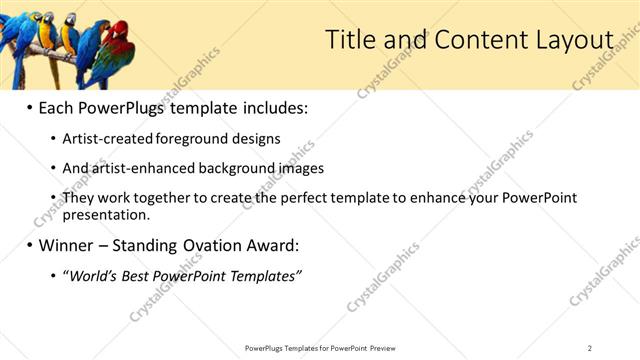 Title and Content presentation slide layout