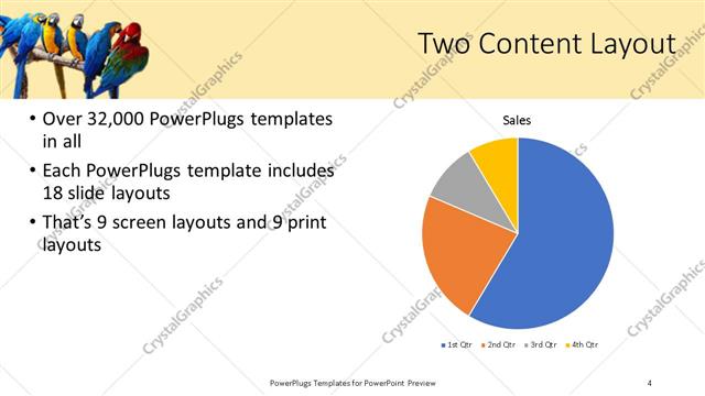 Two Content presentation slide layout