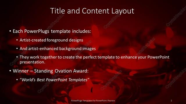 Title and Content presentation slide layout