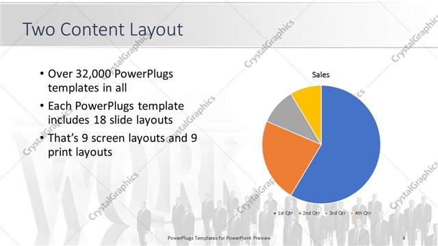 Two Content presentation slide layout